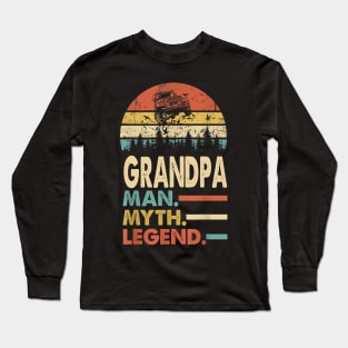 Grandpa Man Myth Legend Vintage Jeep For Mens Papa Father's Day Jeep gift Long Sleeve T-Shirt